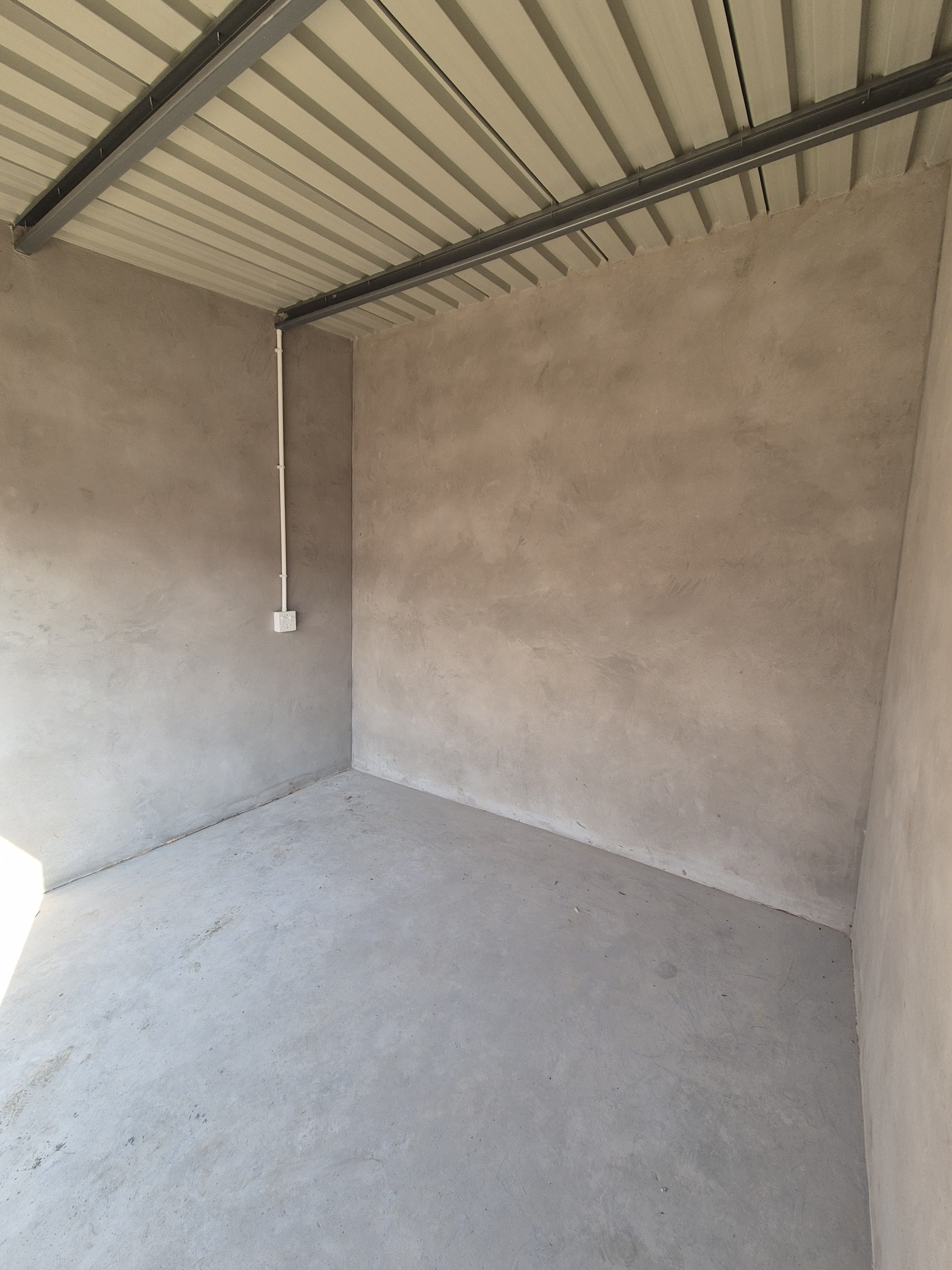 3m x 3m lockable storage unit interior